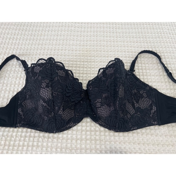 Adore Me Bra Women’s 36DDD Black Gray Lace Padded Underwire - Picture 5 of 14